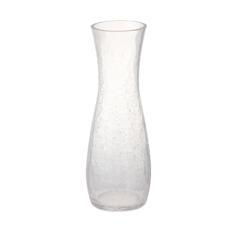 Crackle Flower Vase Large Clear