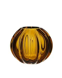 Amalfi Pumpkin Vase Amber - 6"