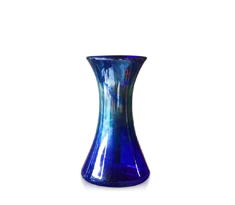 Medium "Aurora" Blue Glass Lily Vase