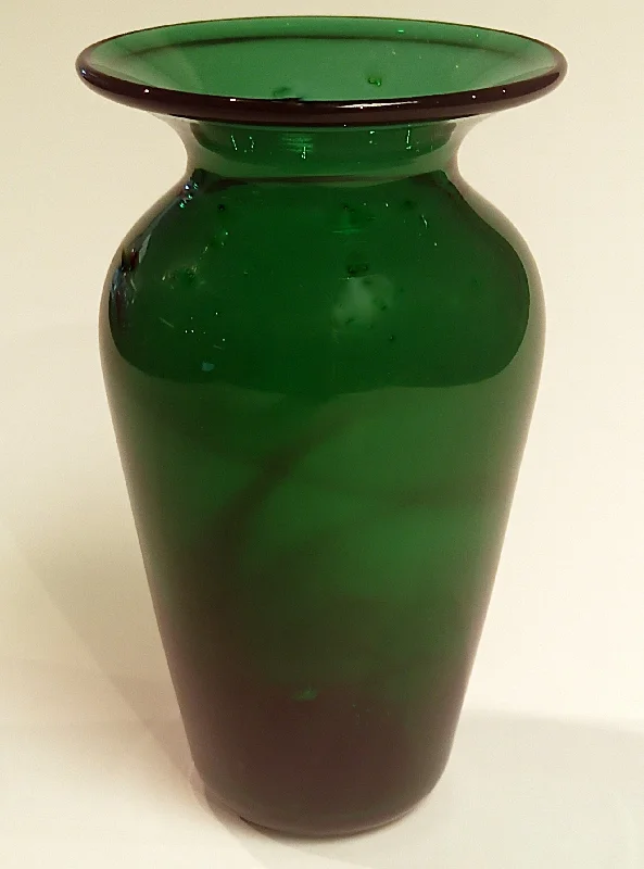 Bristol Green Glass Small Tall Vase