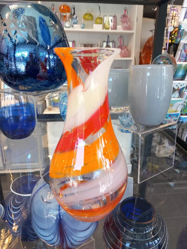 Citrus Twist Blue Glass Vase - Exclusive!