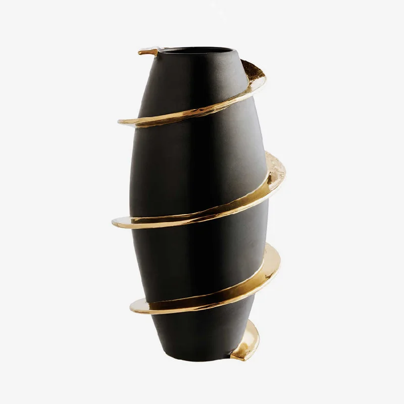 Rometti | Image Vase - Matte Black, Gold