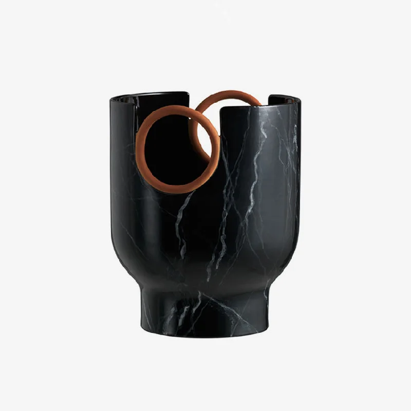 Rometti | Marquinia Vase MM - Glossy White, Terracotta