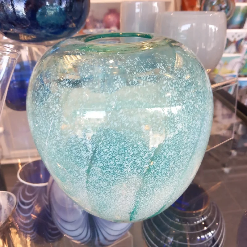 Sea Mist Blue Glass Vase - Exclusive!