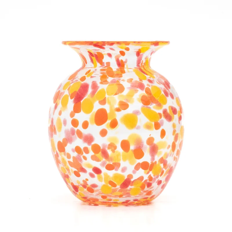 The 'Abundance' Multi-Coloured Spotted Glass Vase