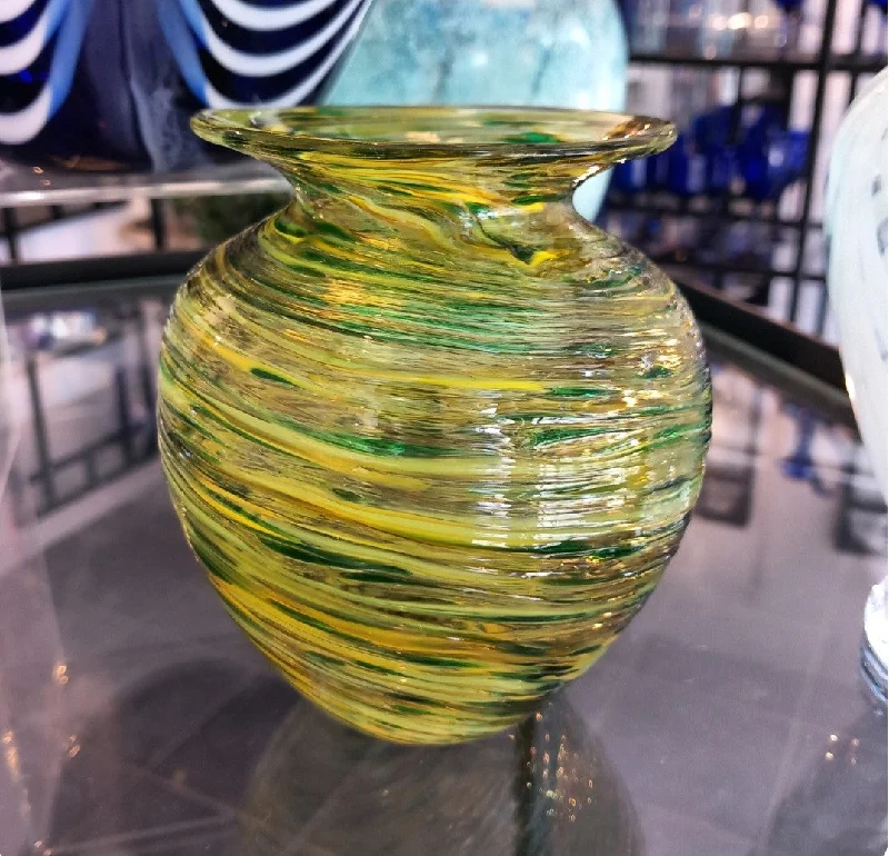 The 'Faith' Multi-Coloured Spiral Glass Vase