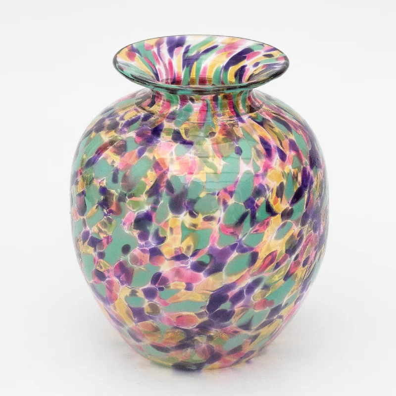 The 'Friendship' Multi-Coloured Spotted Glass Vase