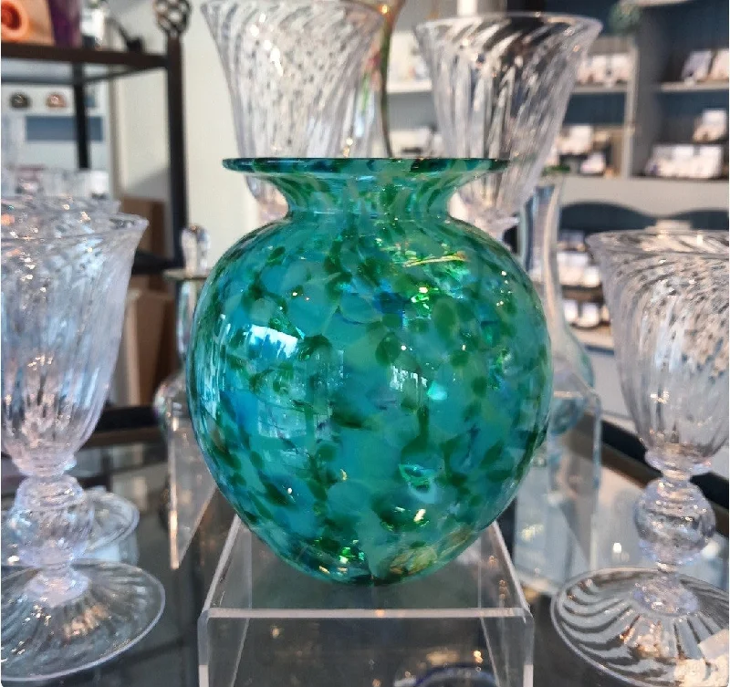 The 'Gratitude' Multi-Coloured Spotted Glass Vase