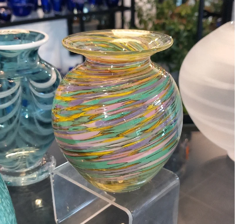 The 'Tutti Fruity' Multi-Coloured Spiral Glass Vase