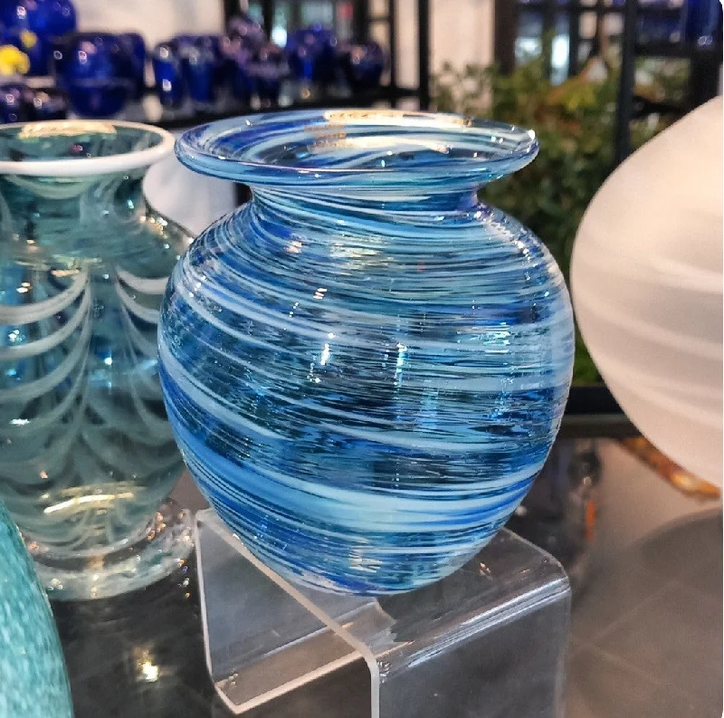 The 'Wisdom' Multi-Coloured Spiral Glass Vase