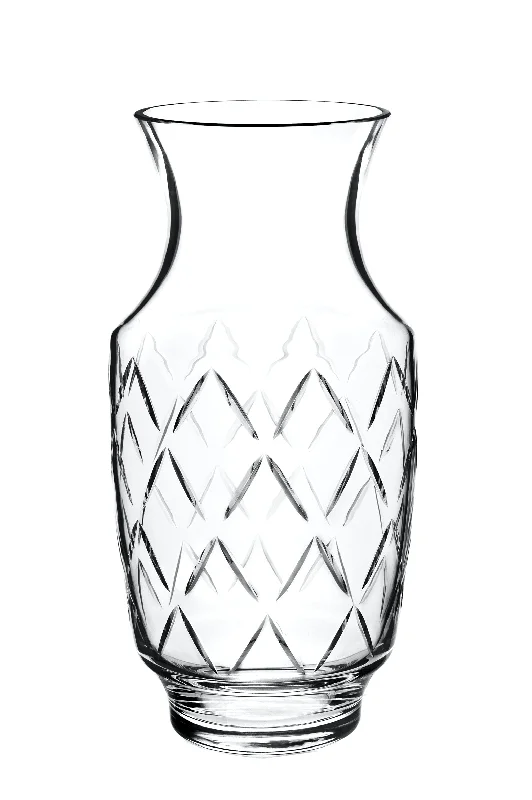 Aspasia Clear Vase - Wedge Cut