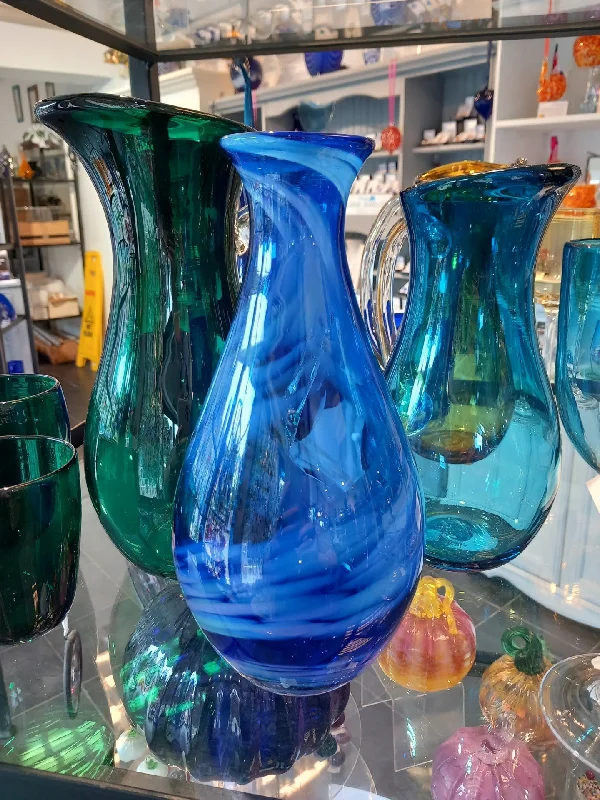 True Blue Glass Vase