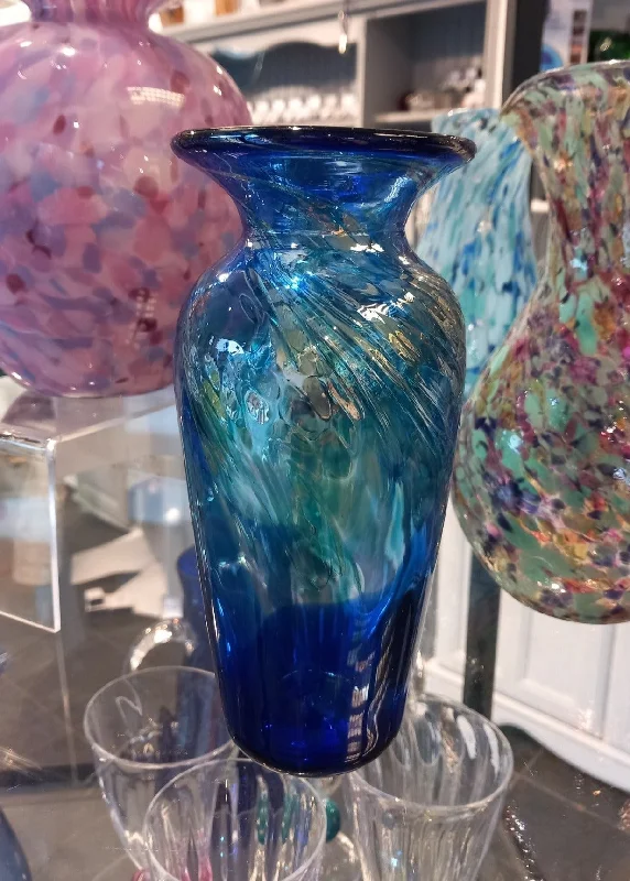 Turquoise 'Aurora' Handblown Glass Vase - Exclusive! NOW SOLD