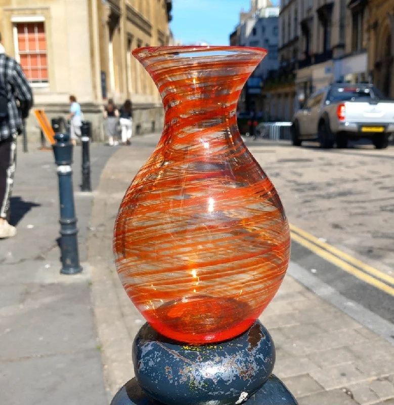 Twist of Citrus Handblown Glass Vase - Exclusive!