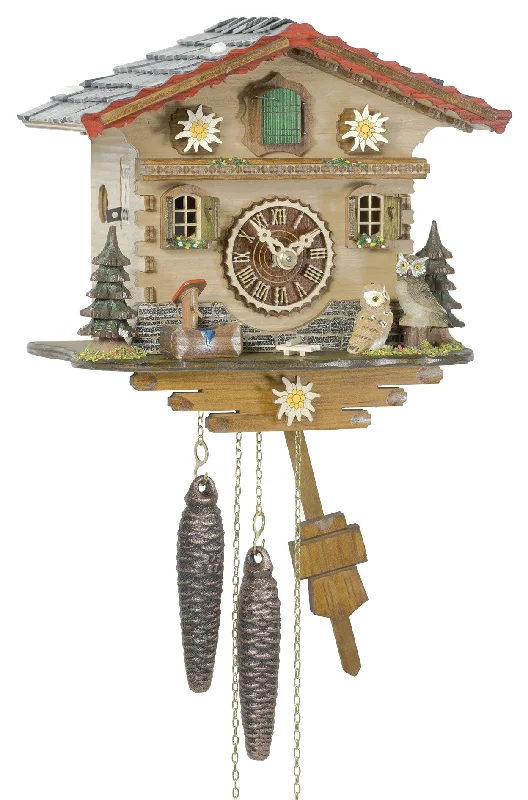 KU1514 - 1 Day Chalet Cuckoo Clock with Owls