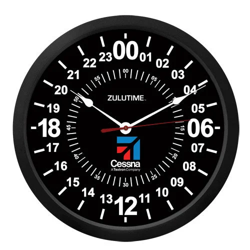 10" Cessna 24-Hour Clock