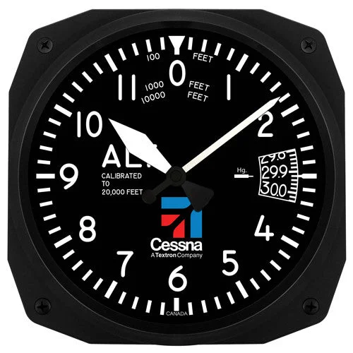 10" Cessna Altimeter Instrument Style Clock