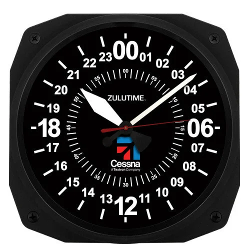 10" Cessna 24-Hour Instrument Style Clock