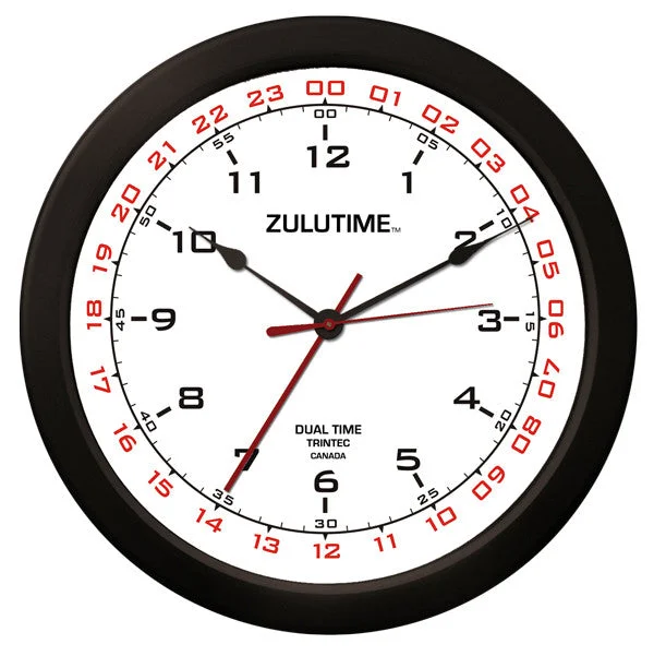 14" ZULUTIME™ Dual Time Clock