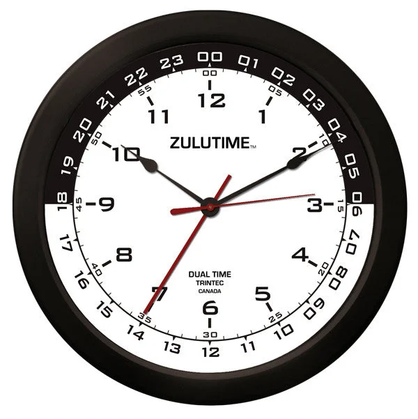 14" ZULUTIME™ Dual Time Clock