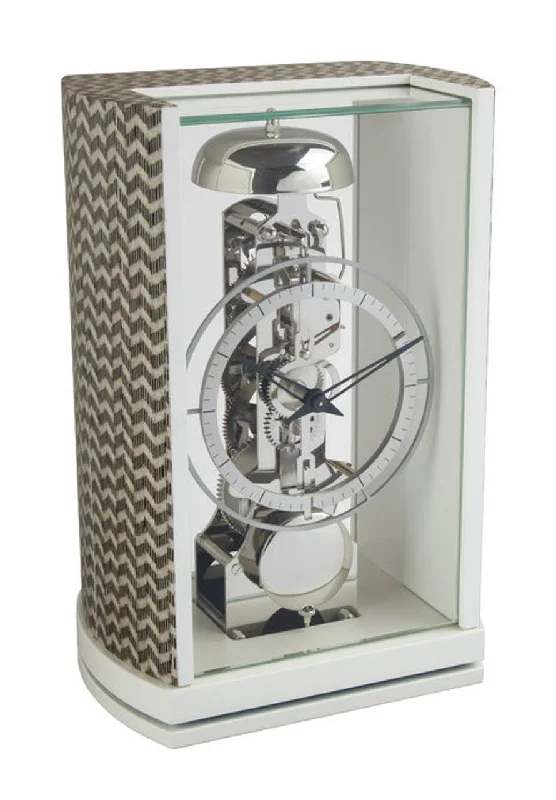 23050-R10791 - White/Gray Skeleton Mantel Clock