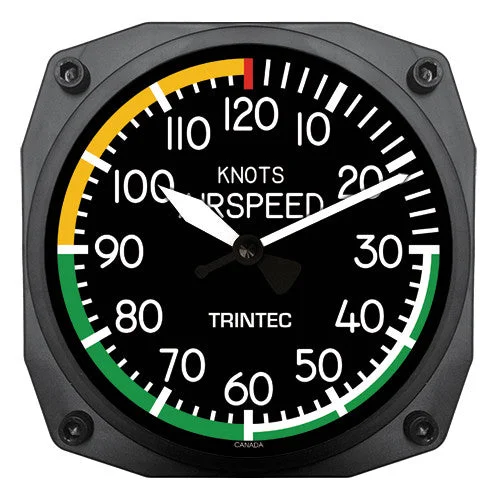 6" Modern Airspeed Instrument Style Clock