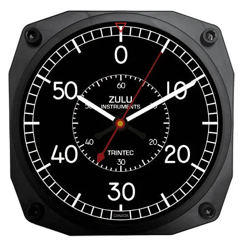 6" ZULU Instruments Flight Chronograph Clock