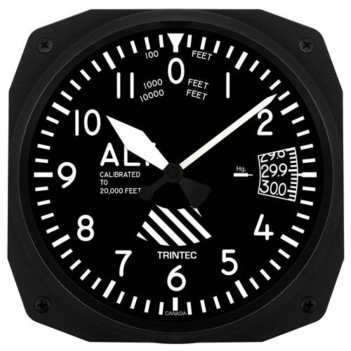 10" Altimeter Instrument Style Clock