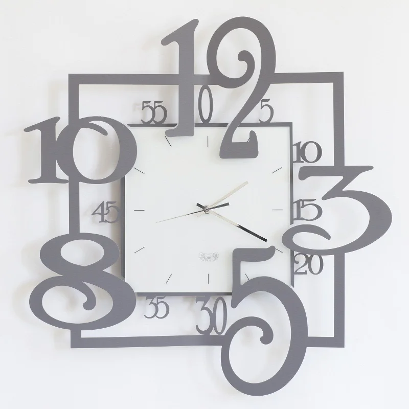 Arti e Mestieri Amos Square Wall Clock - Made in Italy