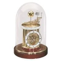 Hermle ASTROLABIUM Quartz Table Clock 22836072987, Mahogany and Brass