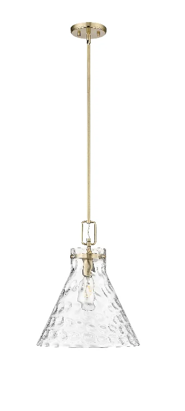 Barlon Pendant - Modern Gold - Clear Water Glass - 14in. Diameter - E26 Medium Base