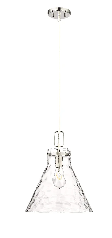 Barlon Pendant - Polished Nickel - Clear Water Glass - 14in. Diameter - E26 Medium Base