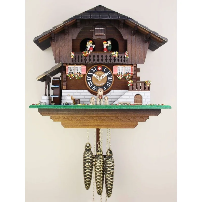 Loetscher - Barry & the Puppies Swiss Cuckoo Clock - Made in Switzerland