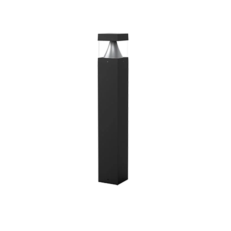 BOL 42" LED Square Flat Top Bollard - Cone Reflector, Clear Lens