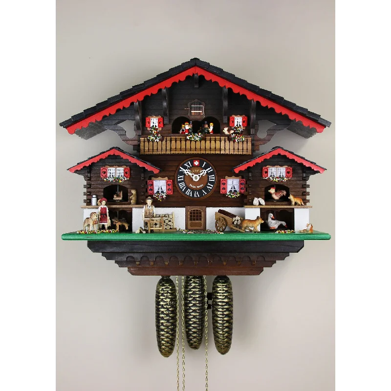 Loetscher Heidi’s Farm House Swiss Cuckoo Clock - Made in Switzerland