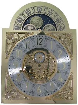 Hermle MoonPhase Grandfather Clock Dial for 1171 -850 and 1171-890 Movements, Oversized