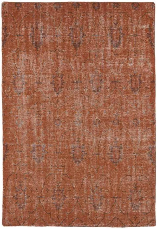 Kaleen Rugs Restoration Collection RES01-31 Pumpkin Hand-Knotted 5'6" x 8'6" Rug - $160