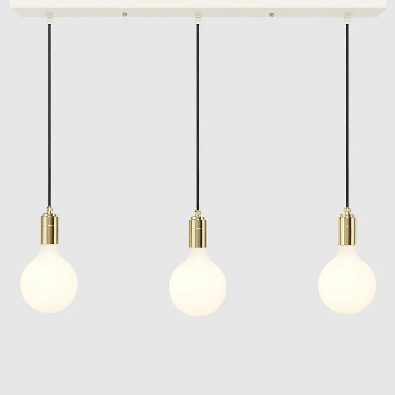 Linear Three Light Pendant + 8W G125 Globe