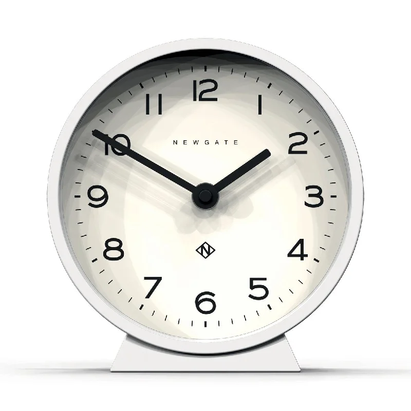 M Mantel Clock in White