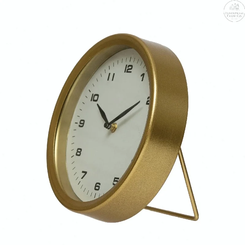 Modern Brass Standing Clock