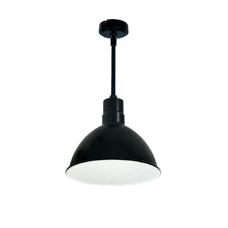 Nora NRLM-10ST2035BWLE4/12 Pendant Light - Black Outer / White Inner