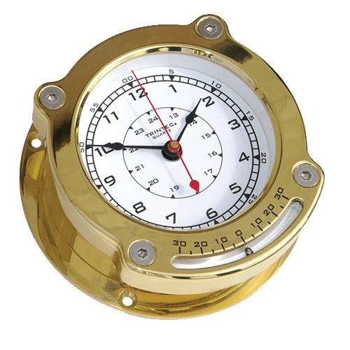 Odyssey Brass Ship's Clock w/ Inclinometer