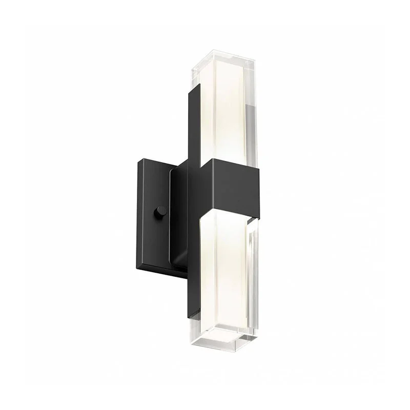 OUT-GEC-MB Gemini 1-lt 11" Tall LED Outdoor Wall Light, CCT