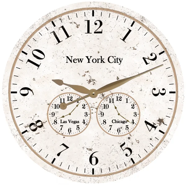 Personalized Time Zone Clock – Multi Zone Wall Clock