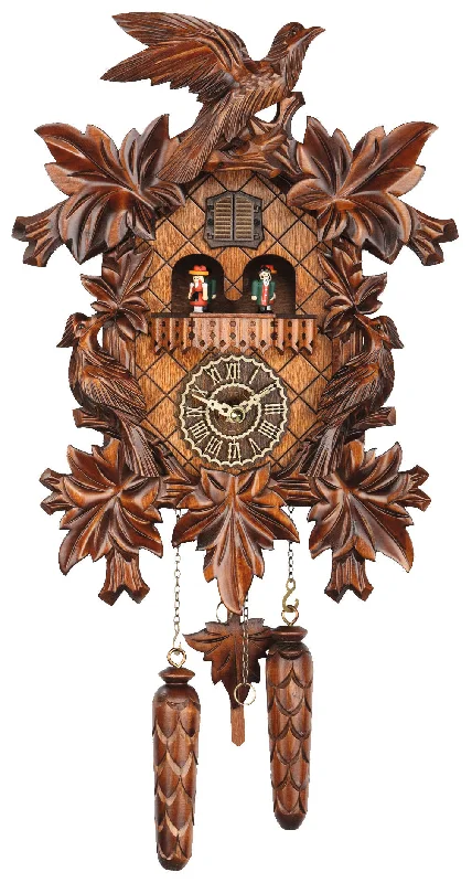 KU369QMT - Quartz Musical 7 Leaf 3 Bird Cuckoo Clock