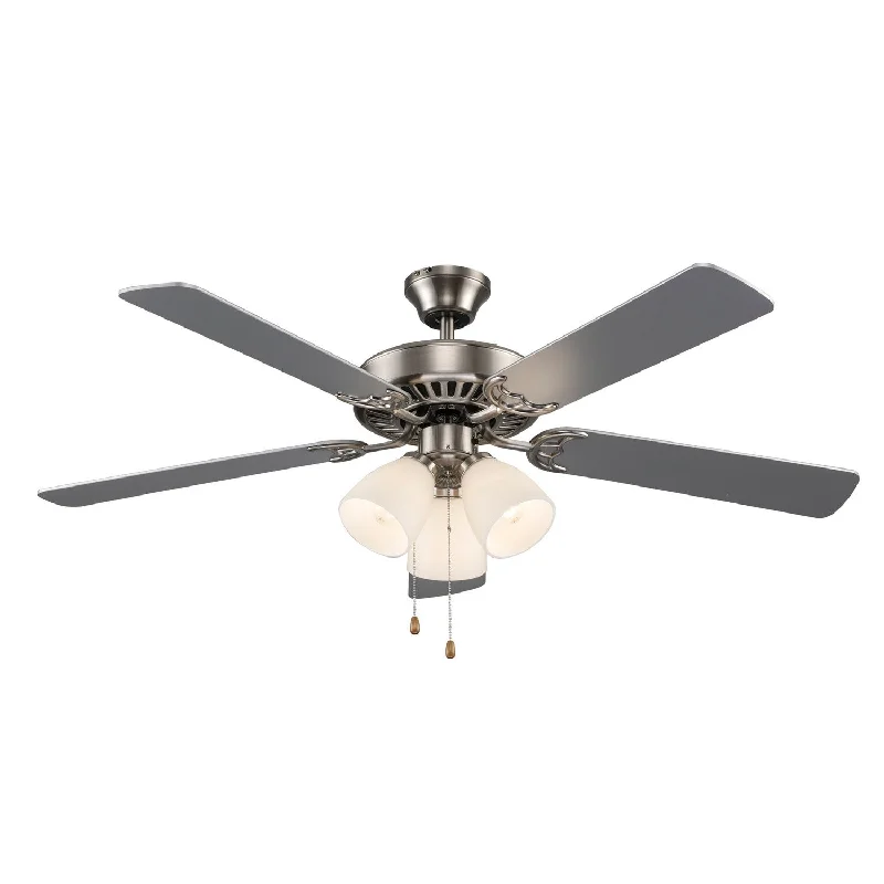 Trans Globe Imports Solana F-2005 BN Ceiling Fan - Brushed Nickel, MS5053/