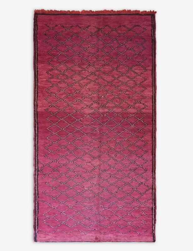 Vintage Moroccan Hand-Knotted Wool Rug No. 45, 6' x 11'6"