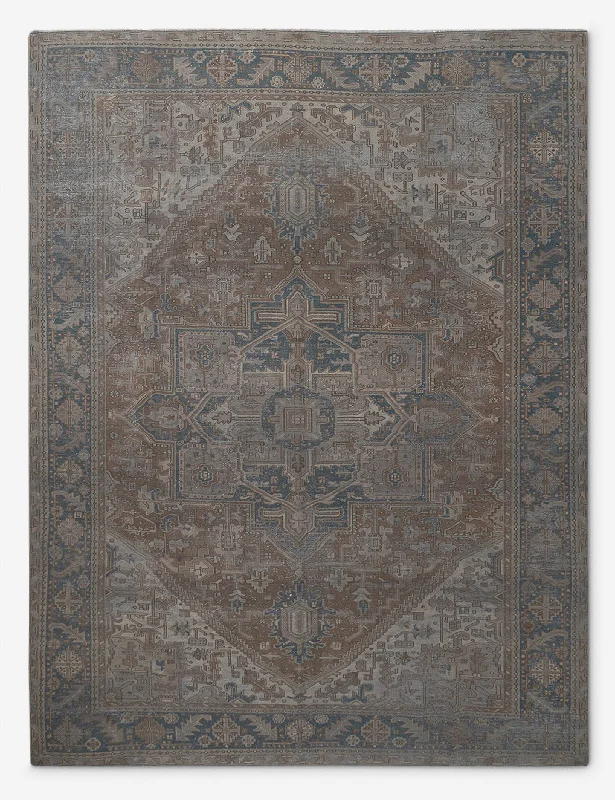 Vintage Turkish Hand-Knotted Wool Rug No. 395, 9'5" x 12'7