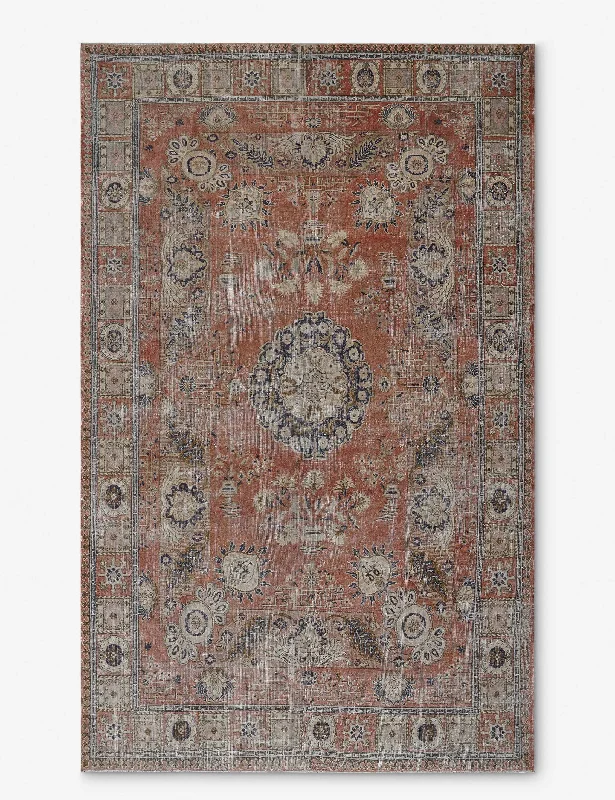 Vintage Turkish Hand-Knotted Wool Rug No. 398, 7'8" x 12'3"