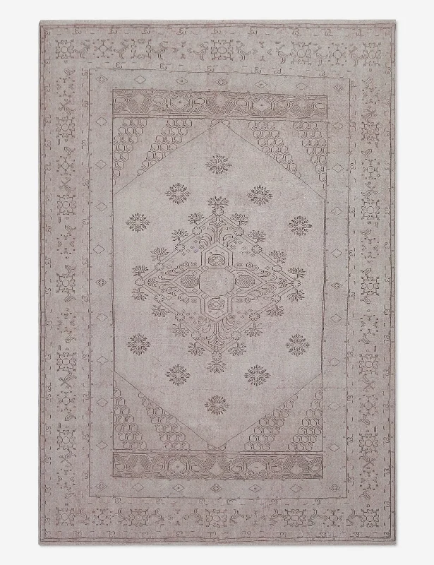 Vintage Turkish Hand-Knotted Wool Rug No. 404, 6' x 8'7"